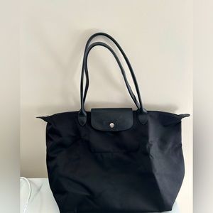 Longchamp Black Medium Le Pliage Tote Bag - Good Used Condition
